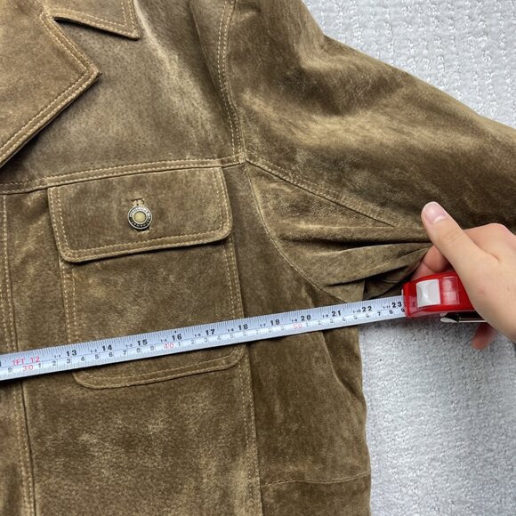 Hathaway Suede Leather Jacket Men’s Sz M Light Brown Classic Casual Outerwear - Picture 8 of 15